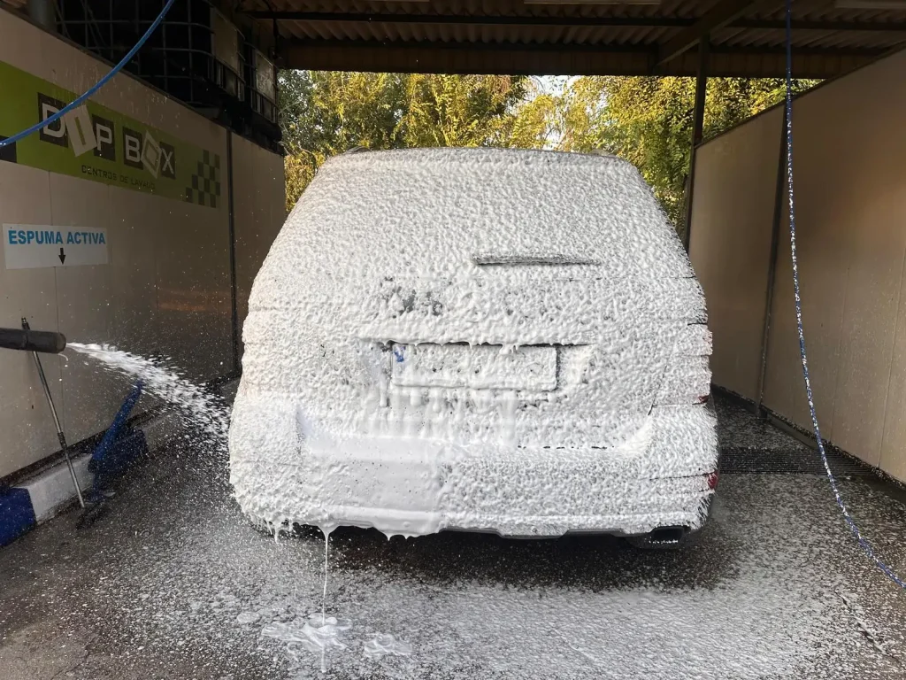Box de lavado con espuma activa y lanza a presión